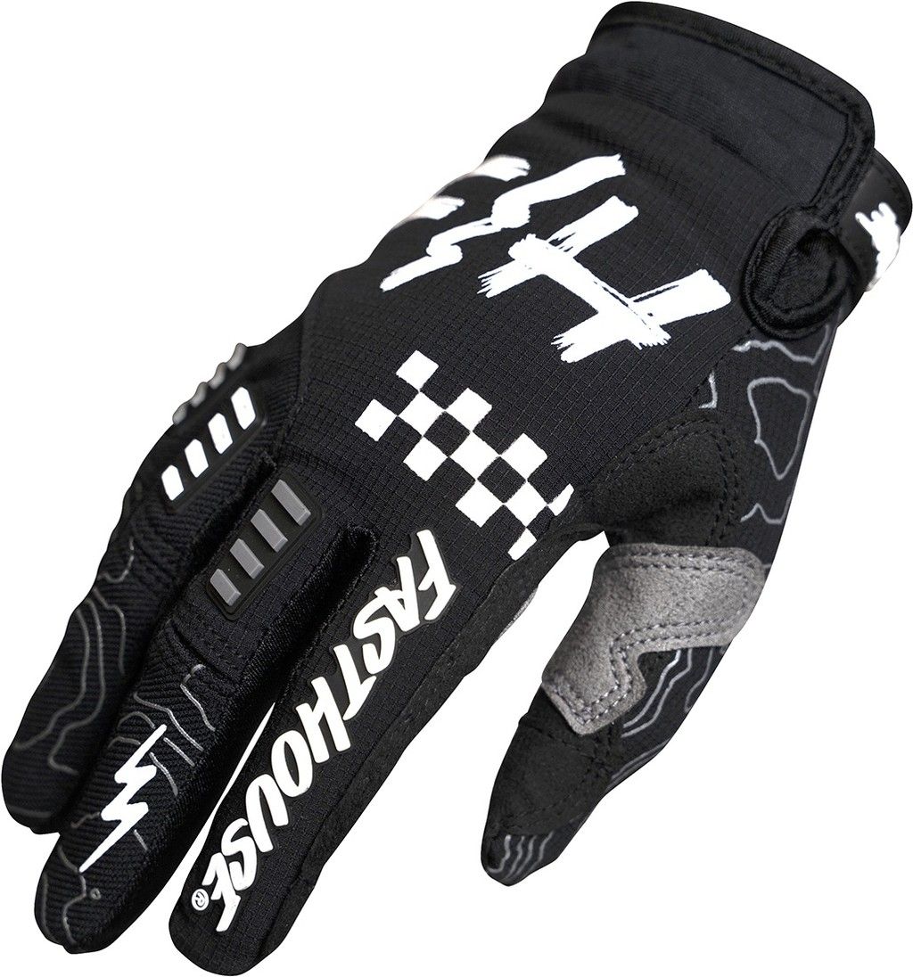 Guantes Moto Mx Fasthouse Off-Road Negro/Blanco