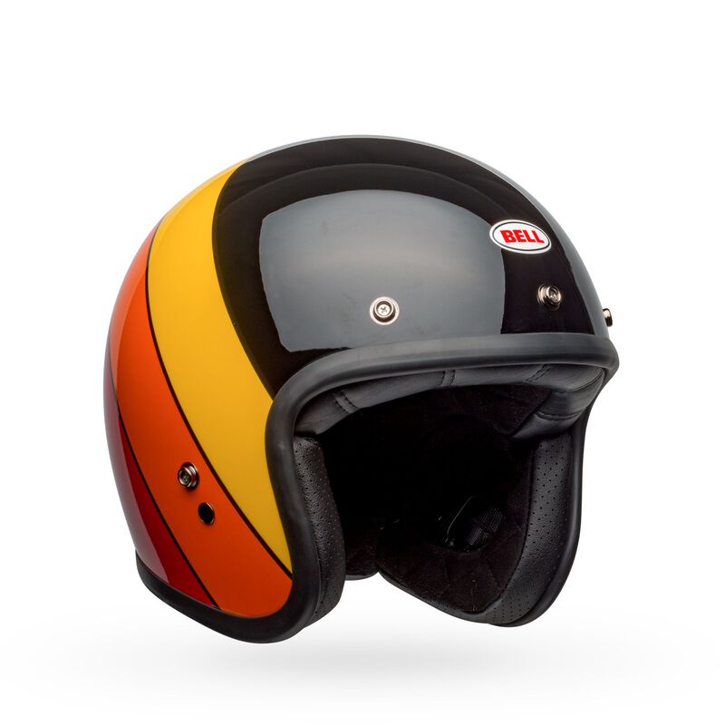 Casco Moto Calle Bell Custom 500 RIF Negro/Amarillo/Naranja