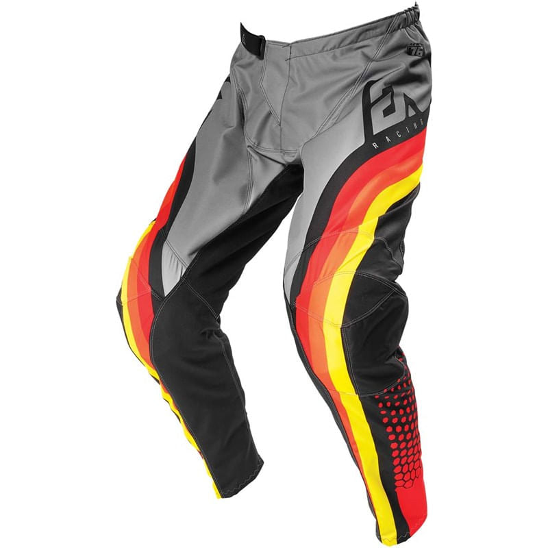 Pantalon Moto Mx Niño Ansr Syncron Rojo/Naranja