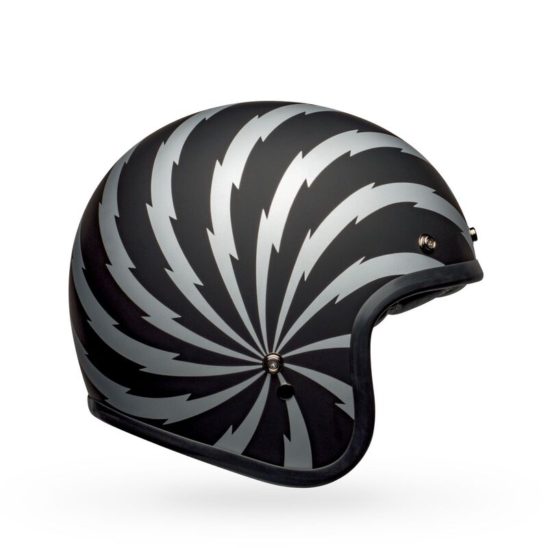 Casco Moto Calle Bell Custom 500 Negro/Matte/Plateado