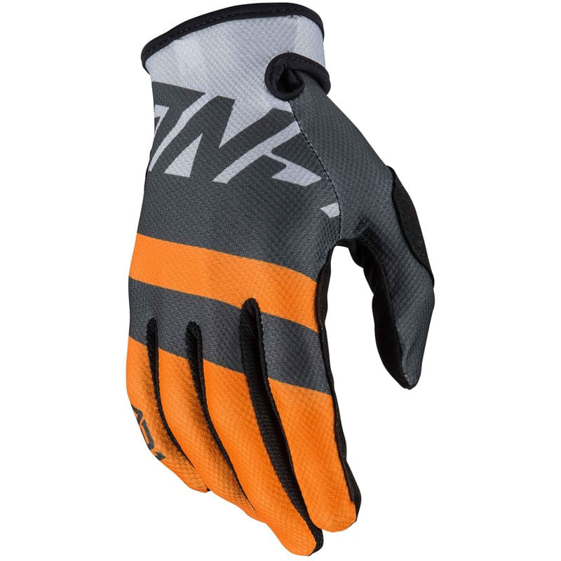 Guantes Moto Mx Answer Ar-1 Char/Naranja/Gray