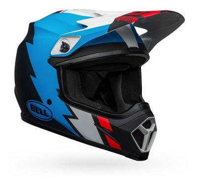 Casco Moto Mx Bell Mx-9 Mips Negro/Azul/Rojo - L