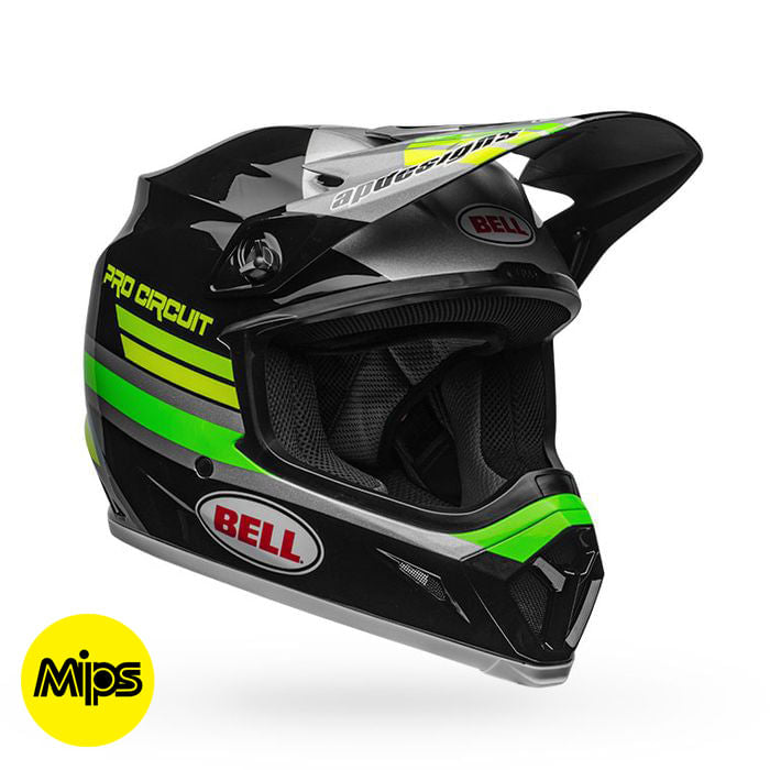 Casco Moto Mx Bell Mx-9 Mips Negro/Verde