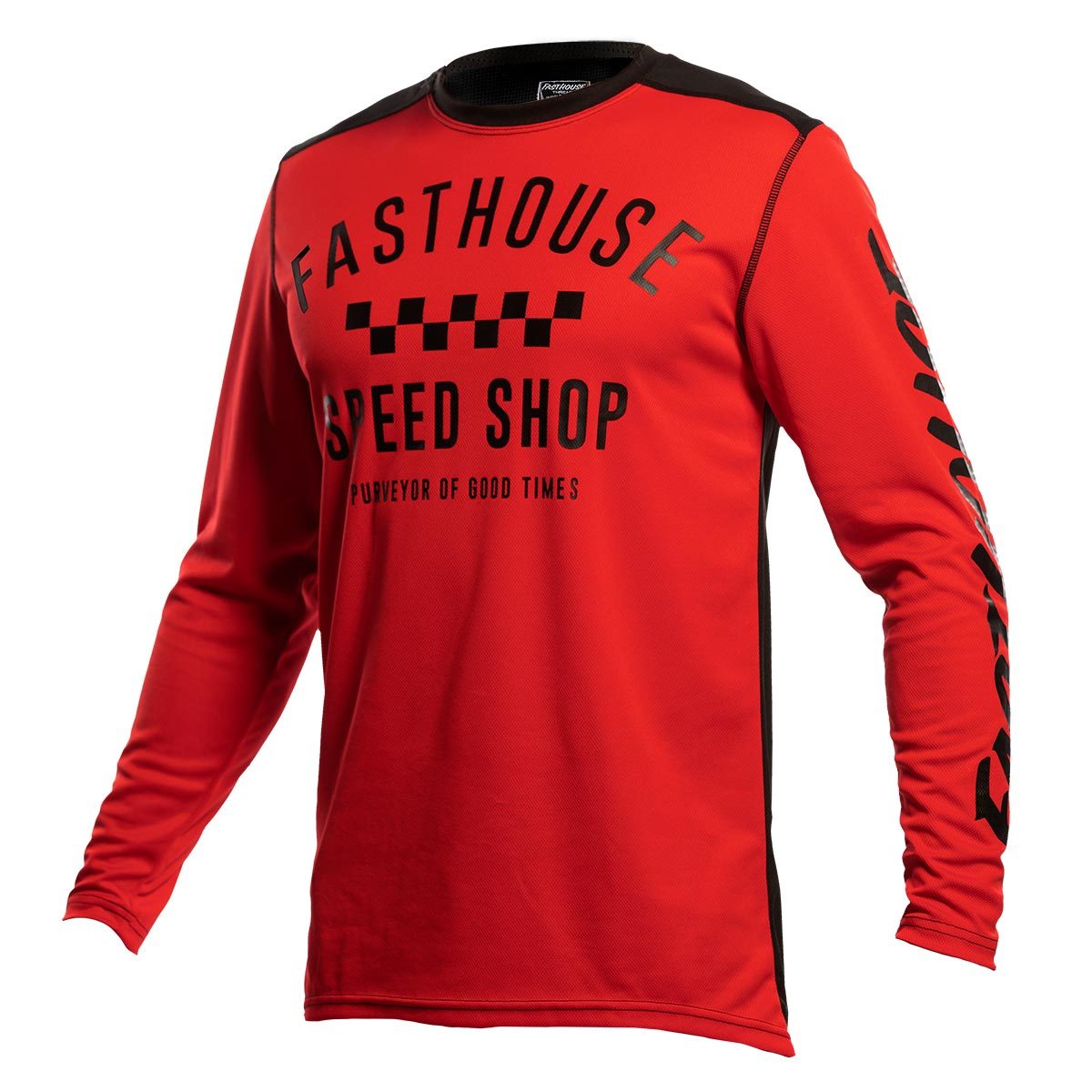 Jersey Moto Mx Fasthouse Carbon Rojo/Negro
