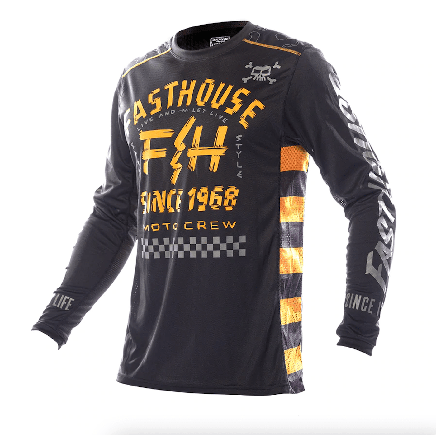 Jersey Moto Mx Fasthouse Off-Road Negro/Amarillo