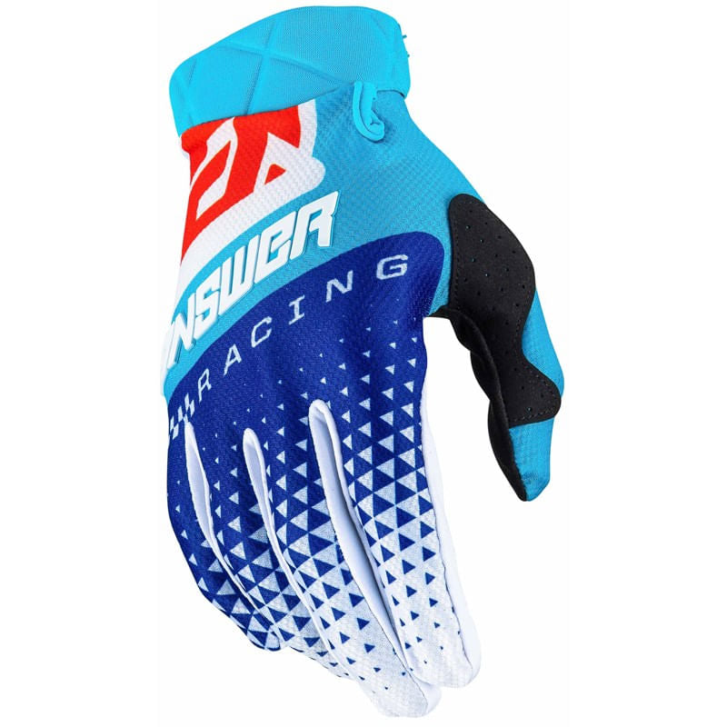 Guantes Moto Mx Answer Ar-3 Azul/Rojo