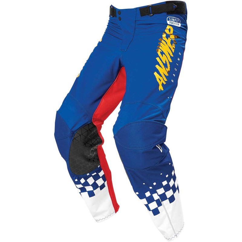 Pantalon Moto Mx Answer Elite Azul/Bl/Am/Rojo