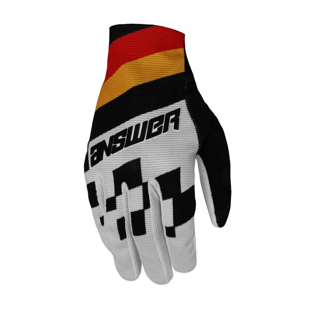 Guantes Moto Mx Answer Ar-2 Negro/Rojo/Amarillo