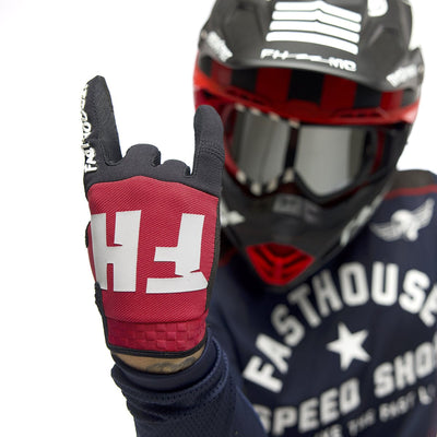 Guantes Moto Mx Fasthouse Speed Style Rojo/Neg