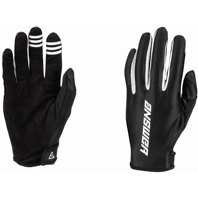 Guantes Moto MX Niño Answer Ascent Negro/ Blanco