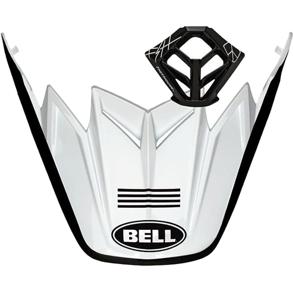 Visera Moto Mx Bell Moto-9 Blanco/Negro