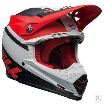 Casco Moto Mx Bell Moto-9 Mips Blanco/Rojo/Negro