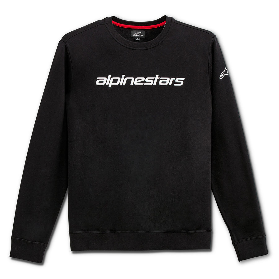 Poleron Alpinestars Linear Crew Negro/Blanco