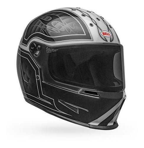 Casco Moto Calle Bell Eliminator Negro/Blanco - S