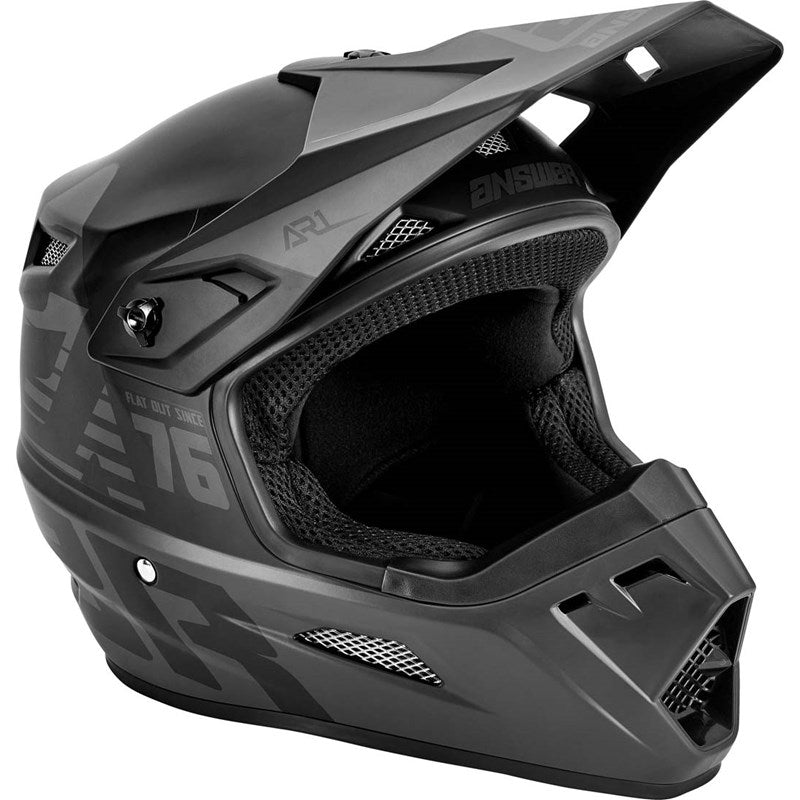 Casco Moto MX Niño Answer AR-1 Negro/Carbon