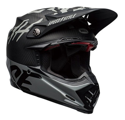 Casco Moto Mx Bell Moto-9 Flex Negro/Blanco - L