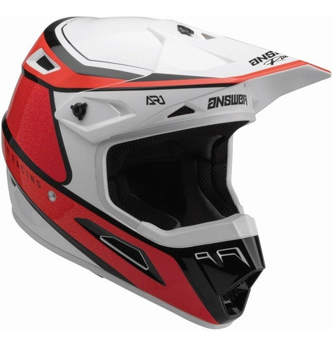 Casco Moto MX Answer AR-1 Rojo/Blanco