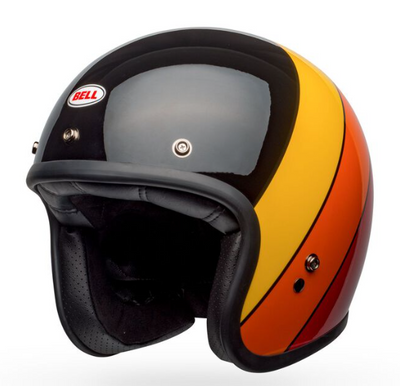 Casco Moto Calle Bell Custom 500 Negro/Azul/Rojo - S