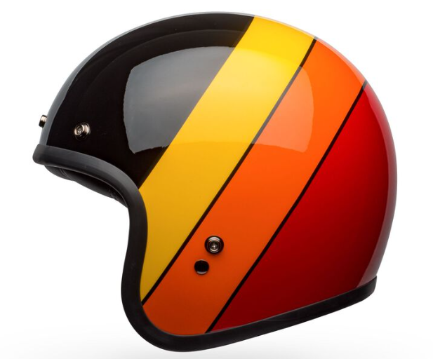 Casco Moto Calle Bell Custom 500 Negro/Azul/Rojo - S