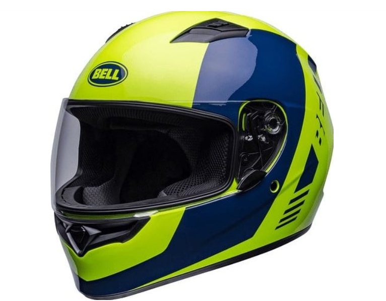 Casco Moto Calle Bell Qualifier Amarillo/Azul