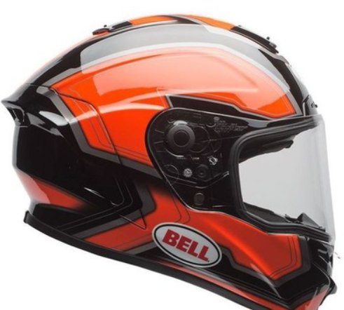 Casco Moto Calle Bell Star Naranja/Negro