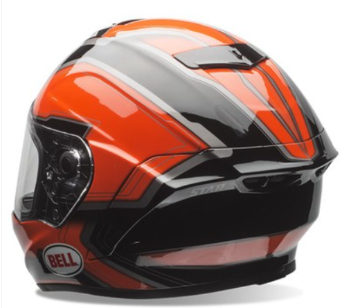 Casco Moto Calle Bell Star Naranja/Negro