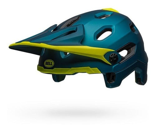 Casco Ciclismo Bell Super DH MIPS Turquesa/Amarillo