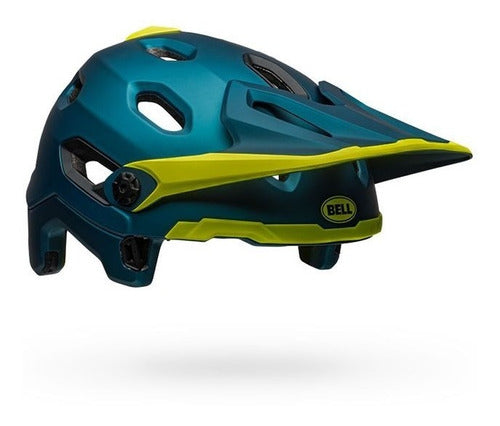 Casco Ciclismo Bell Super DH MIPS Turquesa/Amarillo