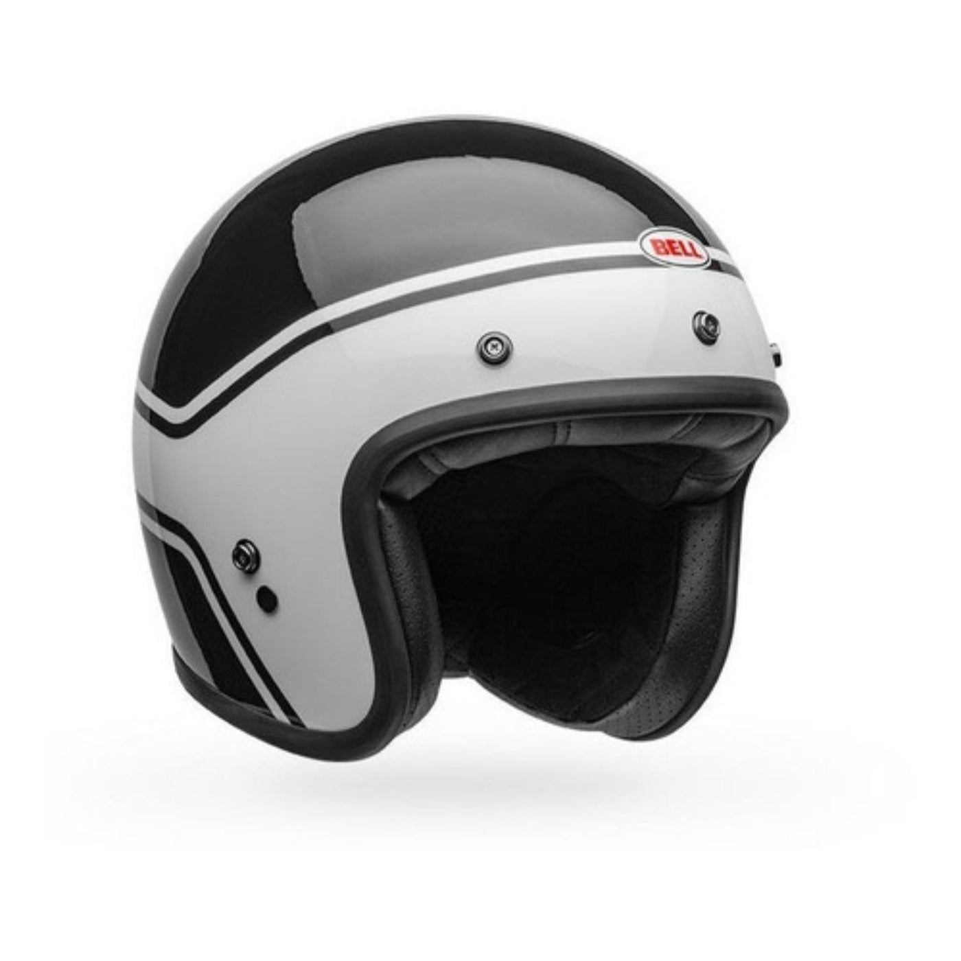 Casco Moto Calle Bell Custom 500 Negro/Blanco - L