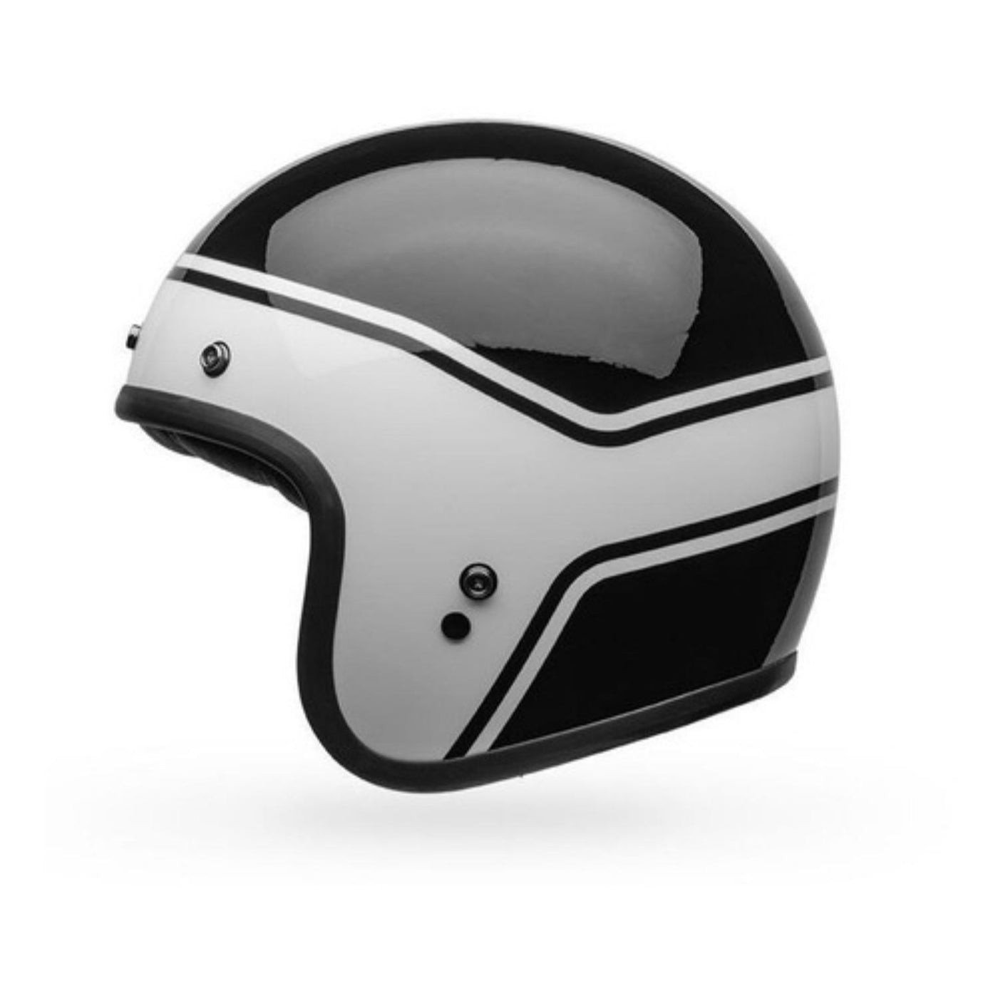 Casco Moto Calle Bell Custom 500 Negro/Blanco - L