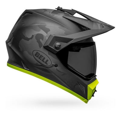 Casco Moto Calle Bell Mx-9 Adventure plateado/amarillo