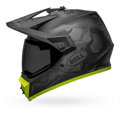 Casco Moto Calle Bell Mx-9 Adventure plateado/amarillo