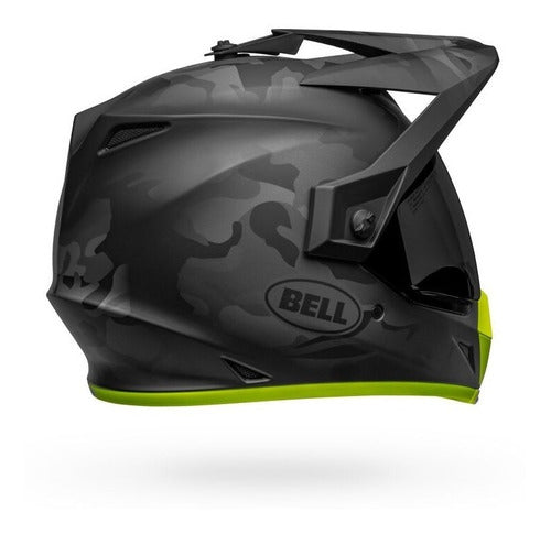 Casco Moto Calle Bell Mx-9 Adventure plateado/amarillo