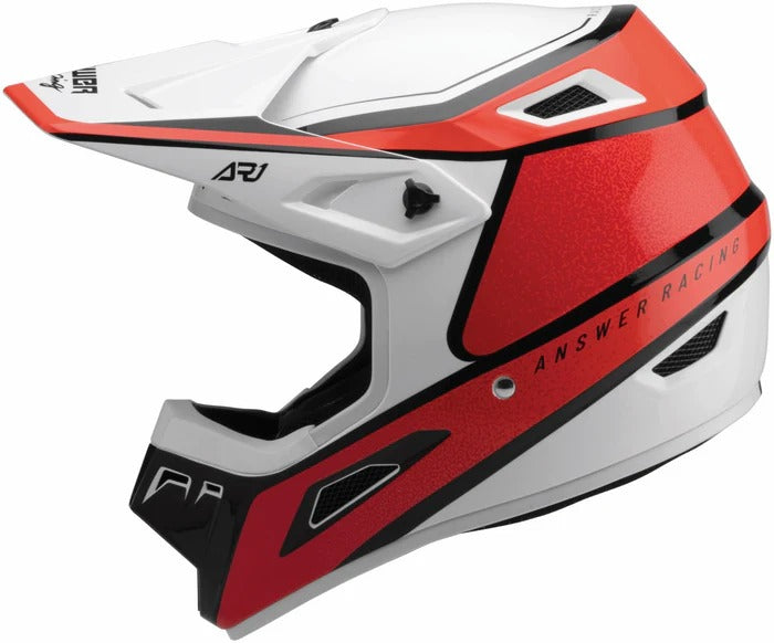 Casco Moto MX Answer AR-1 Rojo/Blanco