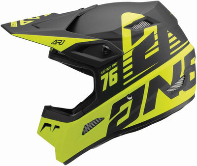 Casco Moto MX niNo Answer AR-1 Amarillo/Negro