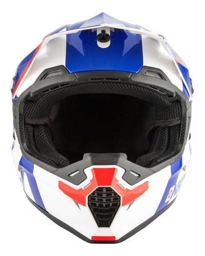 Casco Moto Mx Answer Ar-5 Azul/Blanco