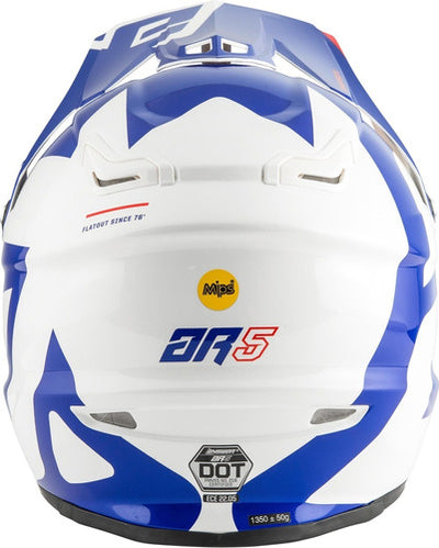 Casco Moto Mx Answer Ar-5 Azul/Blanco