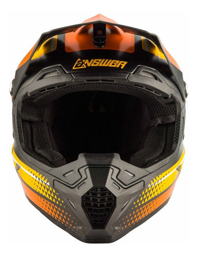 Casco Moto Mx Answer Ar-5 Negro/Naranja