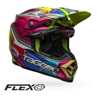 Casco Moto Mx Bell Moto-9 Flex Verde/Negro/Blanco