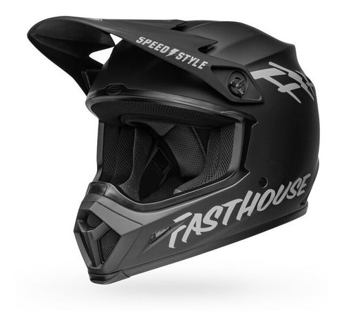 Casco Moto Mx Fasthouse Mx-9 Mips Negro/Blanco