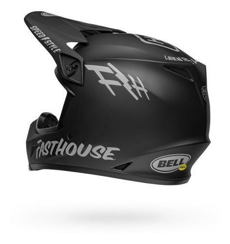 Casco Moto Mx Fasthouse Mx-9 Mips Negro/Blanco