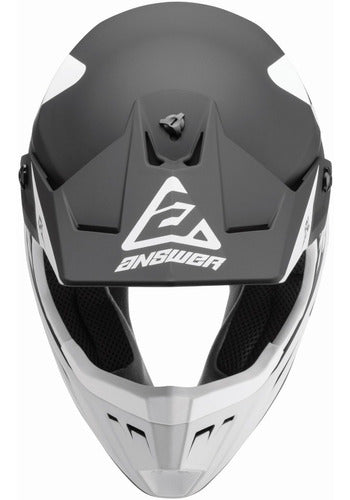 Casco Moto MX Niño Answer AR-1 Negro/Blanco