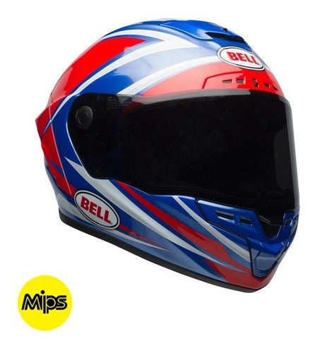 Casco Moto Calle Bell Star Mips Rojo/Azul - S