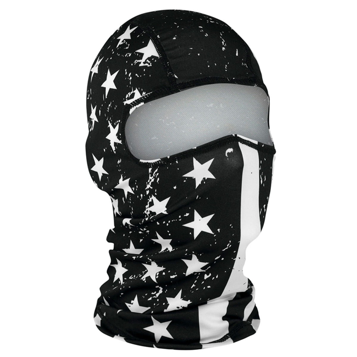 Zan Polyester Balaclava Black White