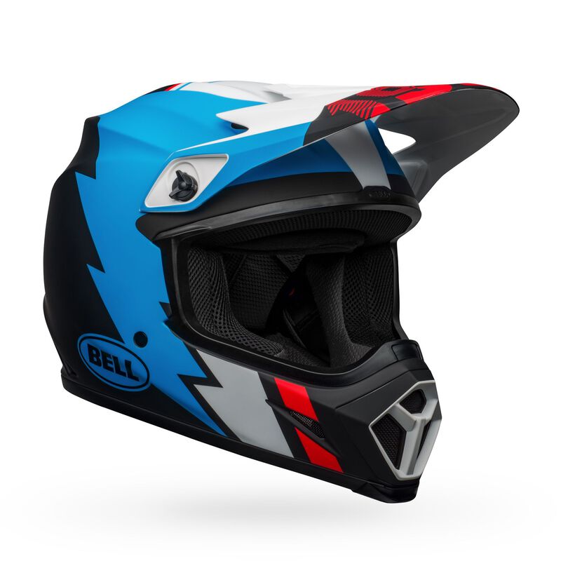 Casco Moto Mx Bell Mx-9 Mips Negro/Azul/Rojo