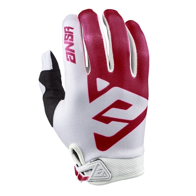 Guantes Moto Mx Answer Ar-1 Blanco/Rojo