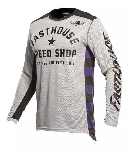 Jersey Moto MX Fasthouse Air Plateado/Negro