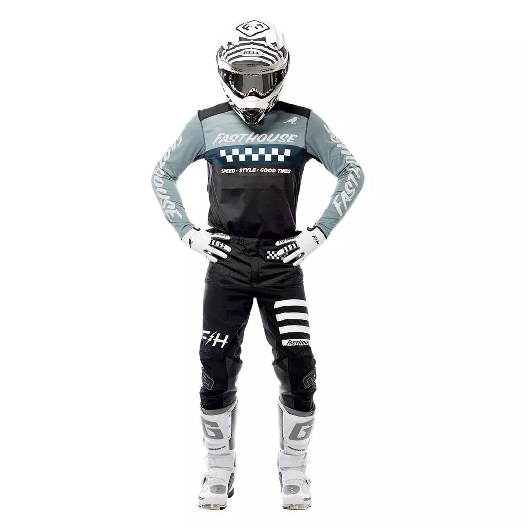 Jersey Moto Mx Fasthouse Elrod Azul/Negro - L