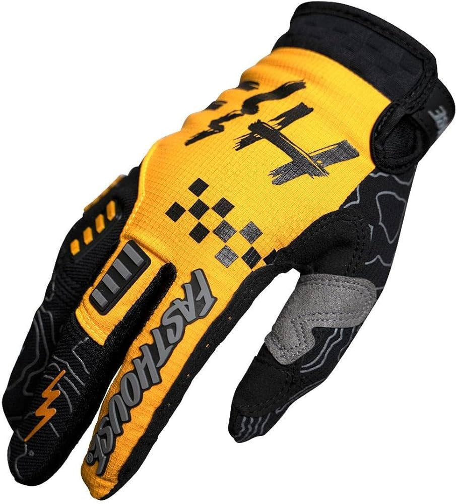 Guantes Moto Mx Fasthouse Off-Road Amarillo/Negro