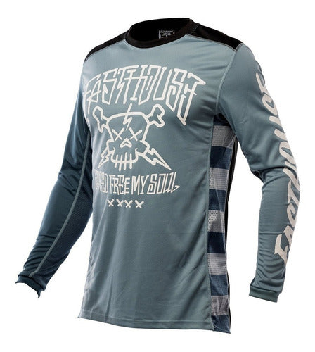 Jersey Moto MX Fasthouse Grindhouse Akuma Azul